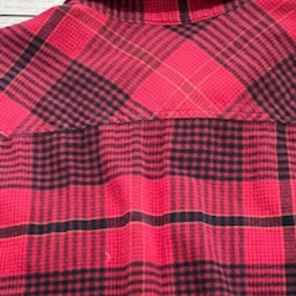 Columbia Red Plaid Flannel Long Sleeve Button Up Shirt Men’s Sz Medium - Picture 10 of 11